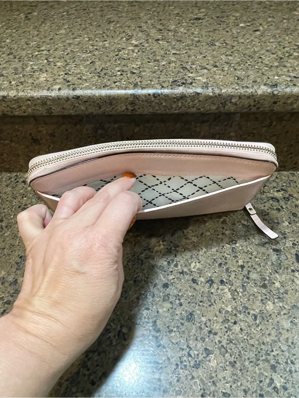 KATE SPADE Newbury Lane Neda Zip Around Wallet POSYPINK (953) Feminine Luxury
